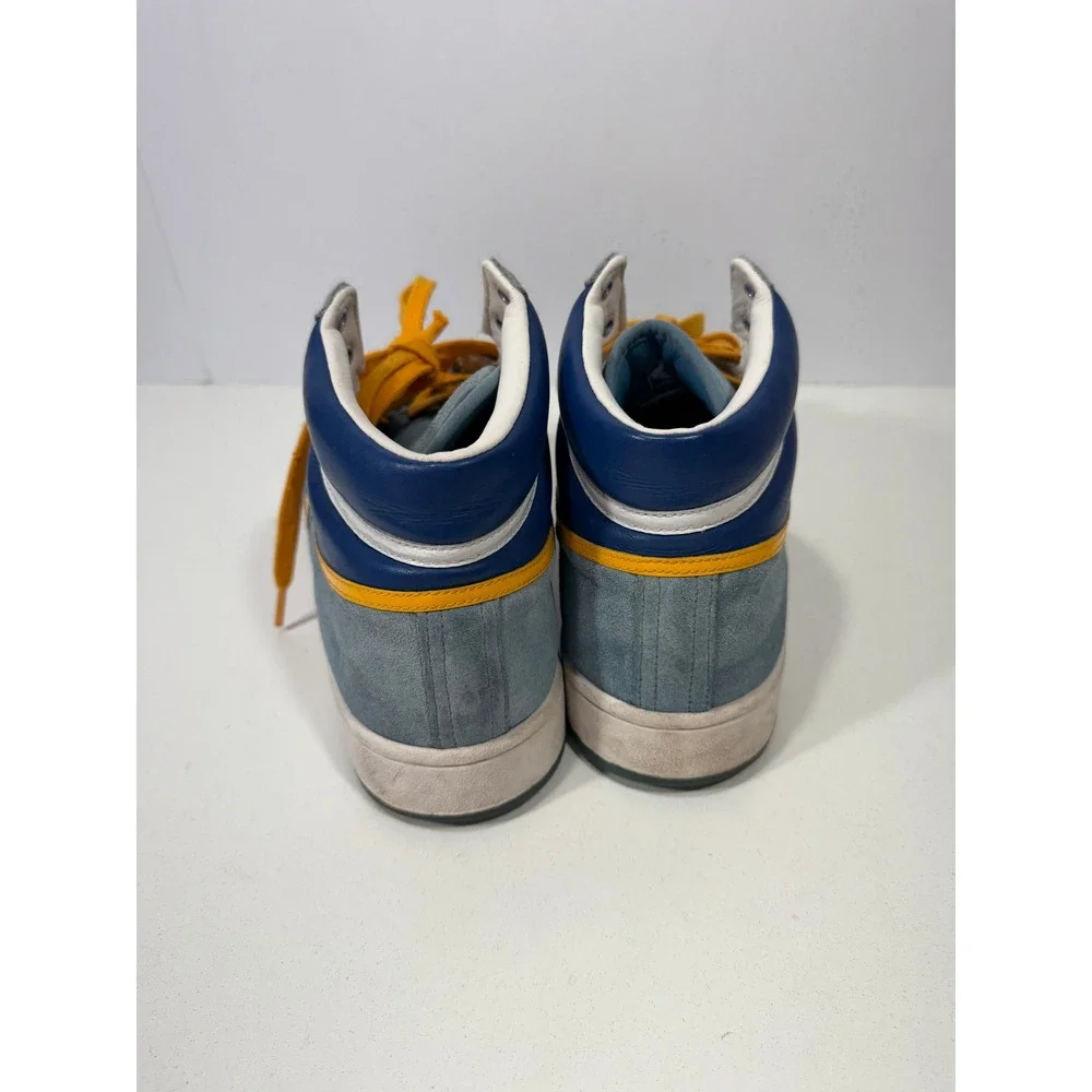 Adidas Americana Hi Golden‎ State Warriors Blue Yellow Suede High Top Sneakers